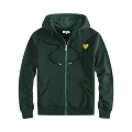 Zipper style dark green gold eye
