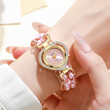 Aliexpress Hot Style Casual Fashion Wrap Diamond Love Dial Bracelet Watch Women's Long Rope Quartz Watch