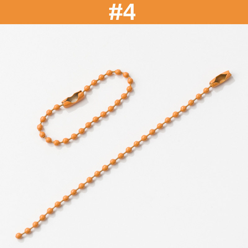 金属彩色珠链2.4mm波珠链糖果色diy饰品配件吊牌链烤漆咕卡挂链条