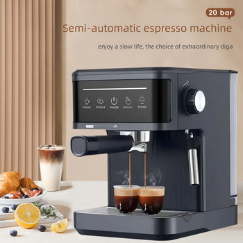 Cross-Border Espresso Machine for Home High-Pressure Extraction Small Office Semi-Automatic Espresso Steam Milk Foaming