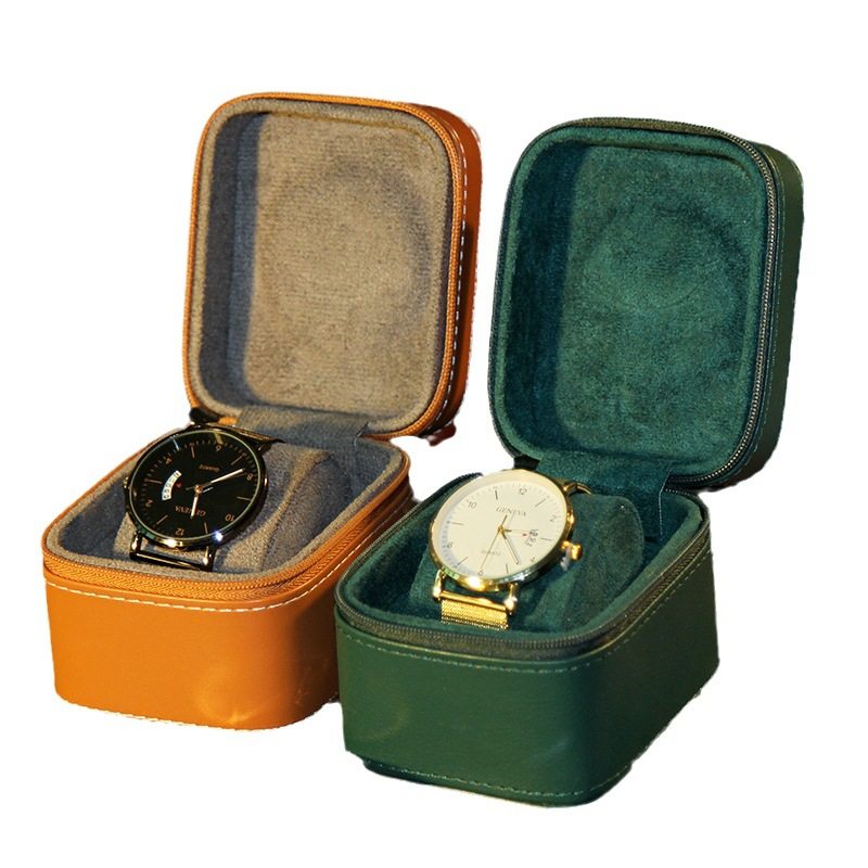 Portable zipper watch box high-grade PU leather watch box Watch Display Watch storage box watch box