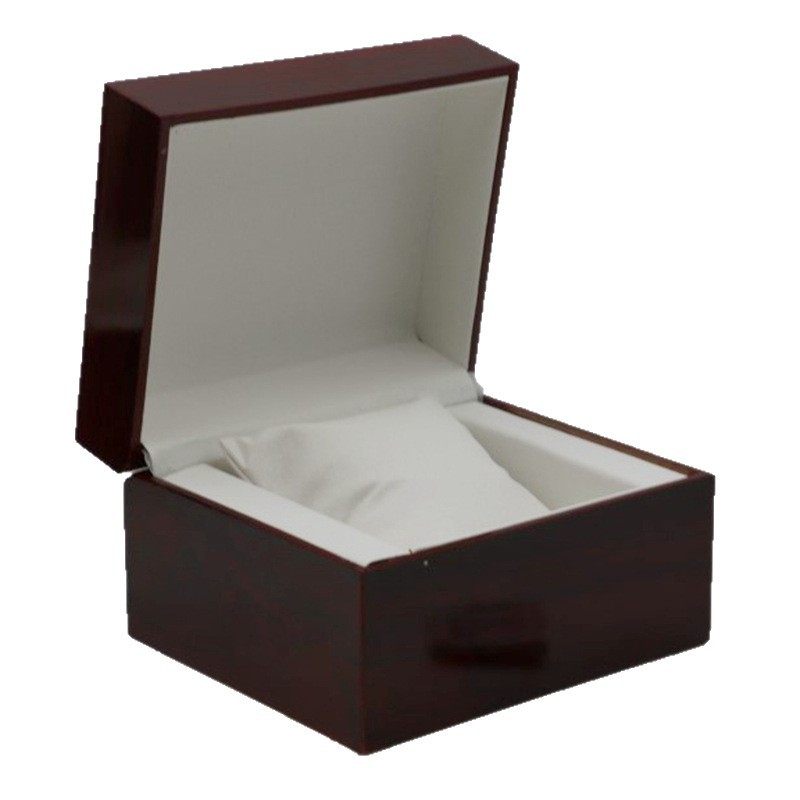 Painted Watch Box Wooden Box Maroon Wooden Flip Gift Storage Jewelry Packaging Single High-End Wooden Watch Box