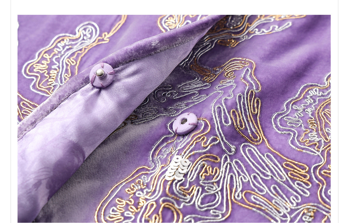 Set áo vest gile và sơ mi nữ cổ đứng thêu hoa kèm quần dài — quần dài, áo ghi lê, áo sơ mi