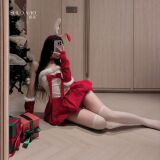 Shuoyao сексуальное женское белье, сексуальный рождественский халат, платье с милым кроликом, новогоднее праздничное платье 012