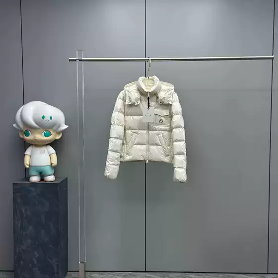 M brand's correct version 26ss winter women's chest pocket hooded versatile casual white goose down jacket