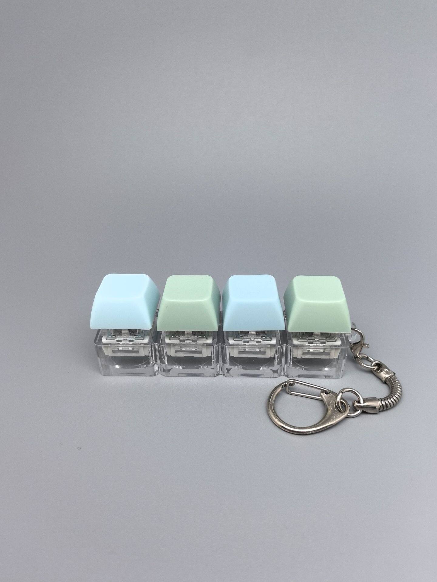 四键马卡龙按键解压玩具钥匙扣键盘办公摸鱼按键解压玩具跨境