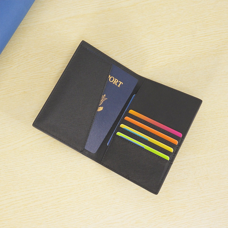 Genuine Leather Multifunctional Passport Holder Wallet Cowhide Casual Business Men's and Women's Multi-Card Slot Clutch Bag Manufacturer Supply