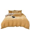 ins Simple Pure Color Brushed Four-piece Bedding Set Student Dormitory Single Bed Sheets Quilt Cover Three-piece Set Wholesale