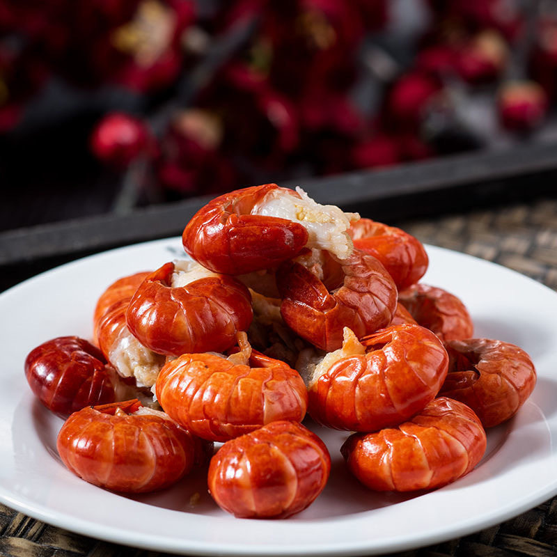 Large Ice-Free Lobster Tail 120-130 Pieces 1.5kg Small Crayfish Shrimp Tail Fresh Lobster Tail Shipped from Hubei Crayfish