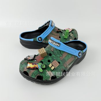Cross Clogs Slippers New Model Minecraft Collaboration Parent-Child Sandals Accessories Non-Slip Breathable Wholesale