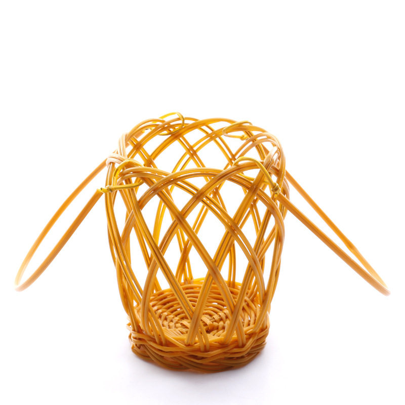 Woven portable wine basket ceramic wine bottle portable basket 3kg 5kg 10kg imitation rattan plastic woven wine basket