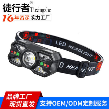 New Waving Inductive Headlamp Strong Light Far-Shoot Night Fishing Outdoor Charging Multifunctional Portable Head-Mounted flashlight