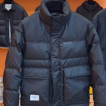 Cross-Border Men's Short down Jacket Thickened Pu Leather No-Wash Warm and Cold-Resistant Bread Jacket Stand-Up Collar Jacket Versatile Men's Clothing