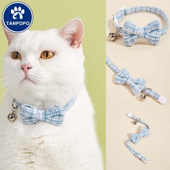 TANPOPO xiangfeng cat collar pet bow tie safety buckle bow decoration cat ring factory wholesale