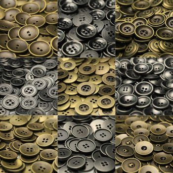 Four Eyes Metal Buttons Bronze Clothing Accessories Vintage Denim Shirt Coat Coat Decorative Buckle Pants Buckle