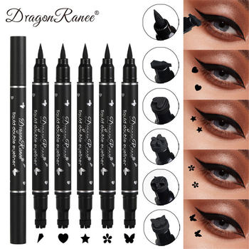 Cross-Border Double-Ended Star Seal Eyeliner Waterproof Novice Love Plum Blossom Embellished Eye Corner Eye Tail Eyeliner