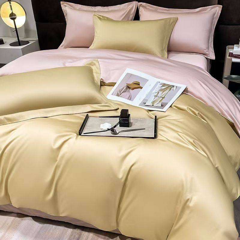 Class a 100-Count Xinjiang Long-Staple Cotton Pure Cotton Four-Piece Set, All-Cotton Mother and Baby Duvet Cover 150*200*230 Luxurious Four-Season 4