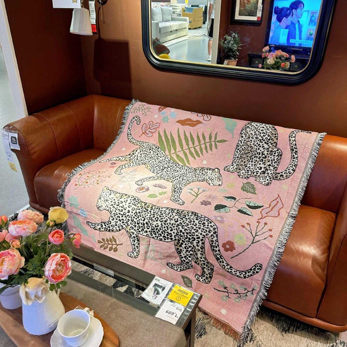 Wow-Blanket Full Cover Cloth Negotiable Logo Pattern Thread Blanket Sofa Decorative Blanket Cotton Thread Knitted Tapestry