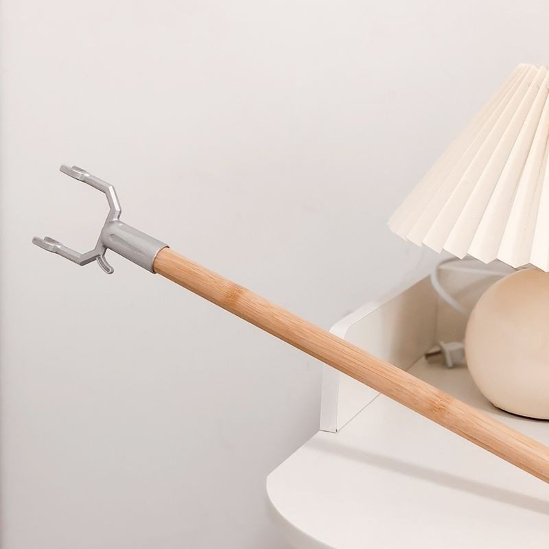 Bamboo Solid Wood Clothes Drying Rod for Home Use, Wooden Clothes Hanger Rod for Drying Clothes