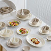 Cream style Bowl plate household ins tableware bowl dish full set ceramic rice bowl plate wholesale high color value soup bowl dish