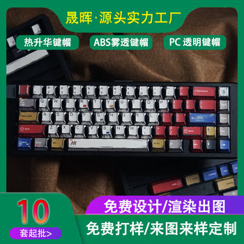 Hand-Drawn Manga-Style Mixed Light Sublimation Keycaps for Original Mechanical Keyboards, Fully Customized Set of 141 Keys, Dazzling