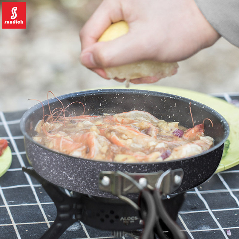 Mountain Maifan Stone Frying Pan Folding Skillet Large Outdoor Camping Single Pan Non-Stick Frying Pan Free Shipping