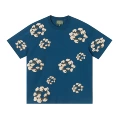 Short sleeved peacock blue