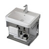 Ceramic Small Apartment Laundry Basin Stainless Steel Bracket Basin Washbasin Bathroom Balcony Washboard Washbasin