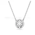 Dynamic platinum and white diamond necklace