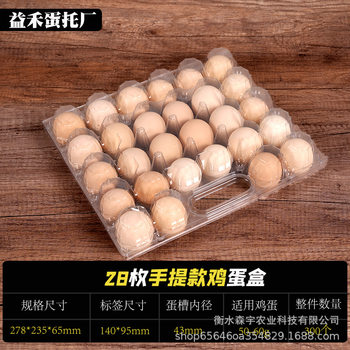 28 Pieces of Satchel Thickeneded Shock-Proof Disposable Plastic Egg Trays Firewood Egg Trays Packaging Gift Box Manufacturer