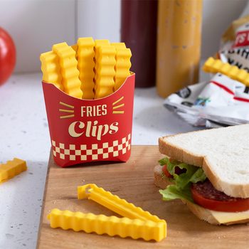 Cute French Fries Shaped Sealing Clip Cartoon Magnetic Refrigerator Snack Bag Moisture-Proof Sealing Clip Moisture-Proof Sealing