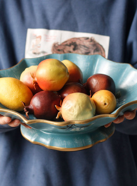 装饰摆件客厅工艺品陶瓷水果盘