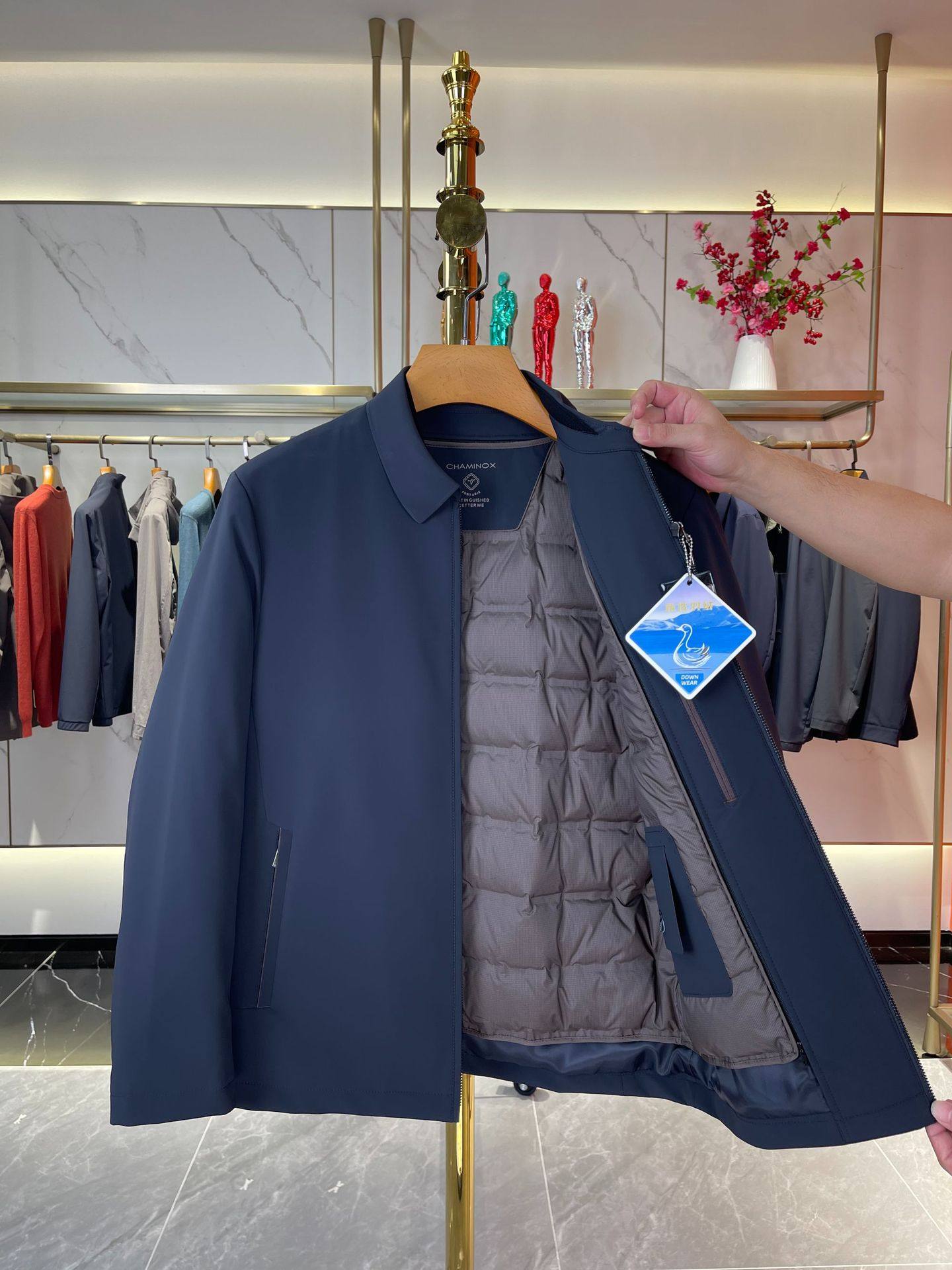 2025 New Winter Cold-Resistant White Duck down Lapel Business Casual down Jacket Men's Jacket Popular Jacket A9968