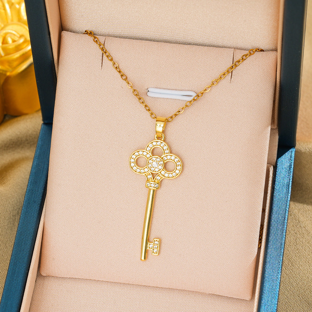 417 キー ネックレス - ゴールド