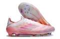 With shoelaces pink and white
