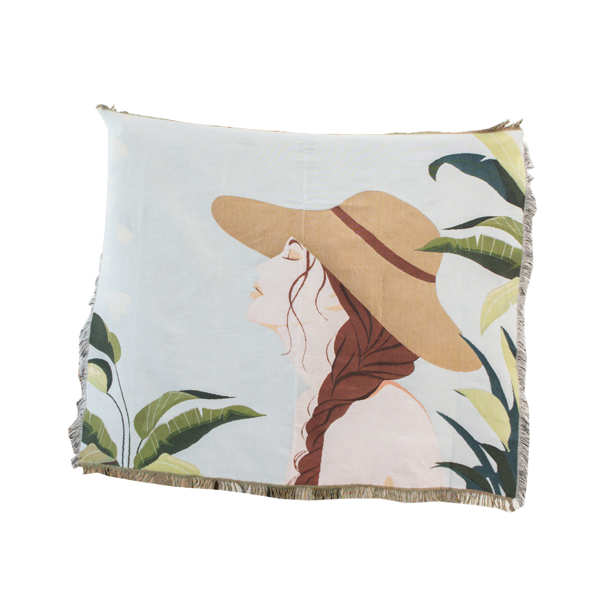 Scandinavian Sofa Towel Ins Style Double-Sided Character Thread Blanket Sofa Dust Cover Shawl Nap Blanket Drop Shipping