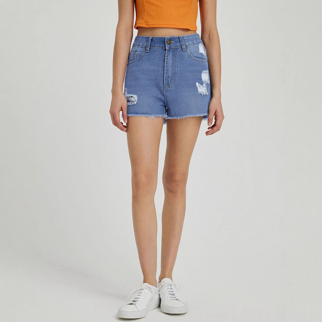 High Waisted Ripped Denim Shorts Comfortable Casual Stylish Summer Wear for Women Ready to Ship