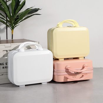 Mini Portable Small Case 14 Inch Cosmetic Case Travel Li Luggage Accompanying Gift Storage Gift Box Logo Password Customization