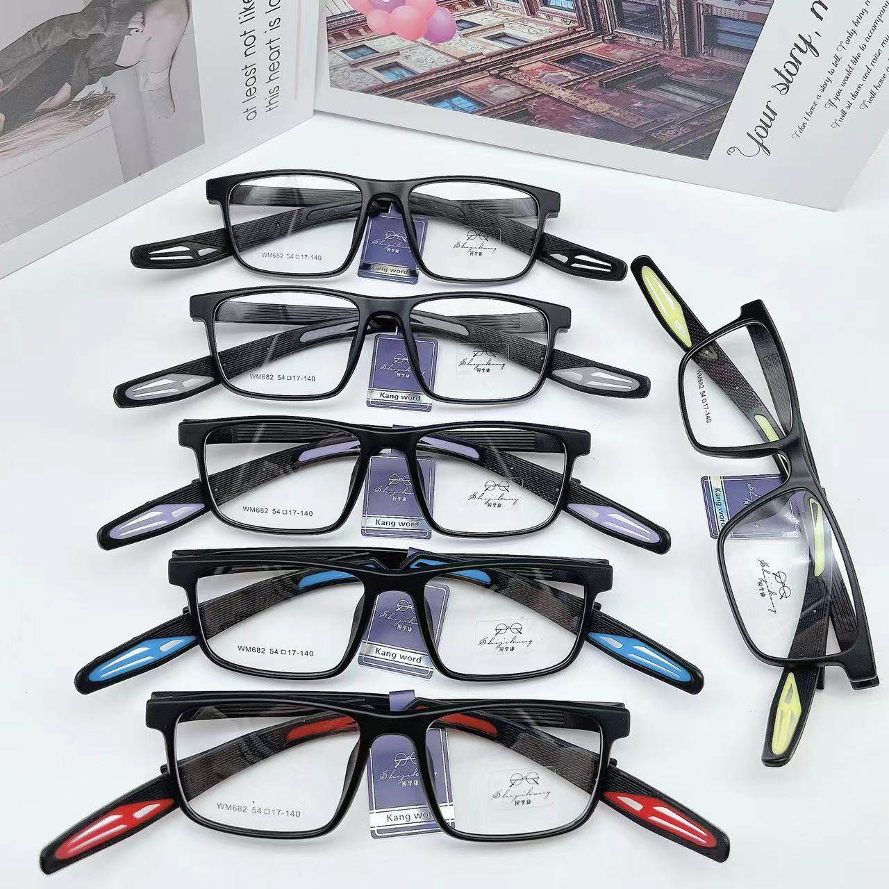 Ultra-light TR sports glasses frame running basketball football anti-drop anti-collision eye protection glasses can be equipped with myopia glasses frame