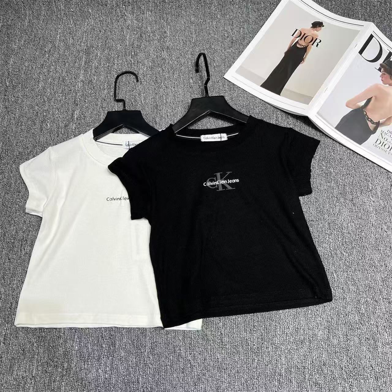 24ss summer C home оригинальная двойная печать логотипа с резьбой, тонкий круглый вырез, буквы для пары, повседневная короткая футболка для пары