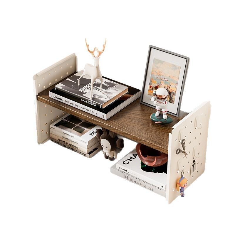 桌面置物架洞洞板桌上书架办公室工位多层收纳架学生铁艺整理架子