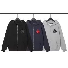 26ss high-quality foreign trade correct version ch Sanskrit horseshoe cross zipper cardigan sweatshirt, one piece batch in stock