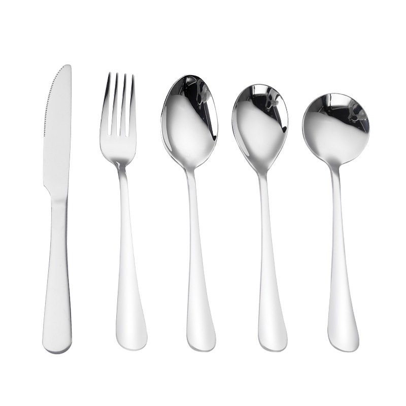 Foreign Trade Cross-border Amazon 1010 Stainless Steel Tableware 21-piece Set Western Steak Knife and Fork Spoon Fruit Fork suit