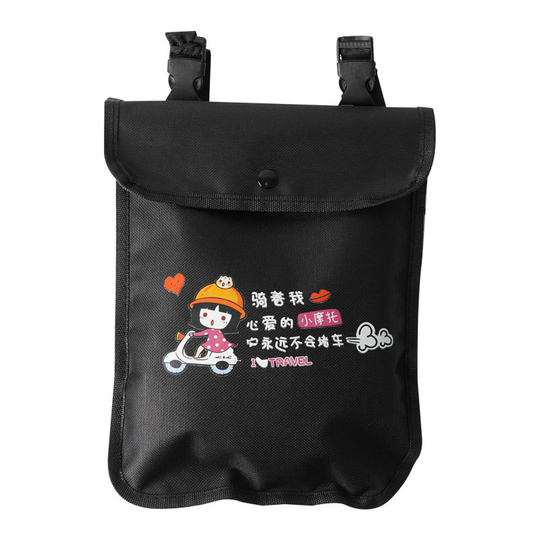 Electric Vehicle Front Storage Bag Bicycle Handle Key Mobile Phone Storage Rainproof Hanging Bag Double Layer Thickeneded Hanging Pocket