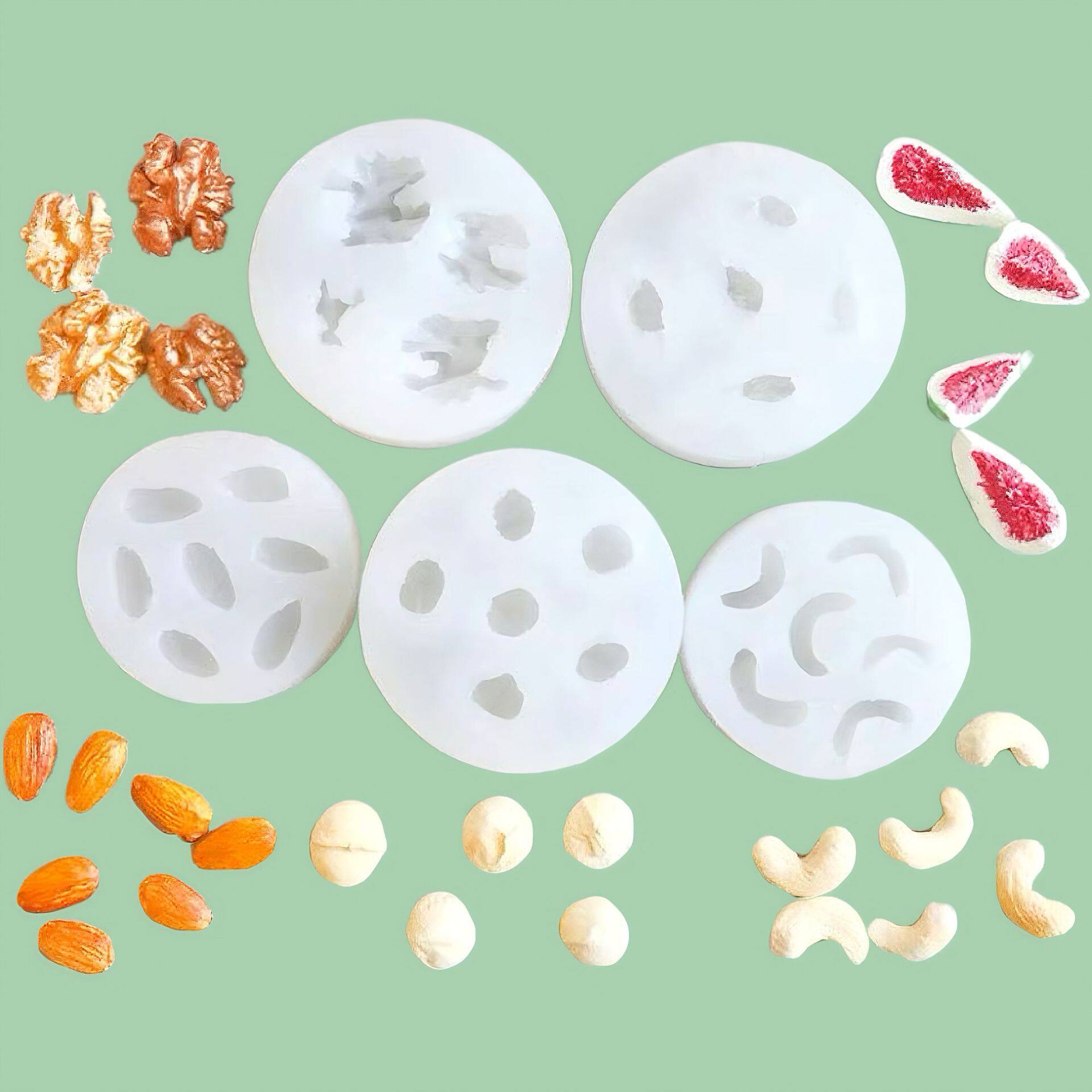 Simulated Nut Dessert Mold Fondant Cake Biscuit Decoration Baking Chocolate Mini Clay DIY Food Toy