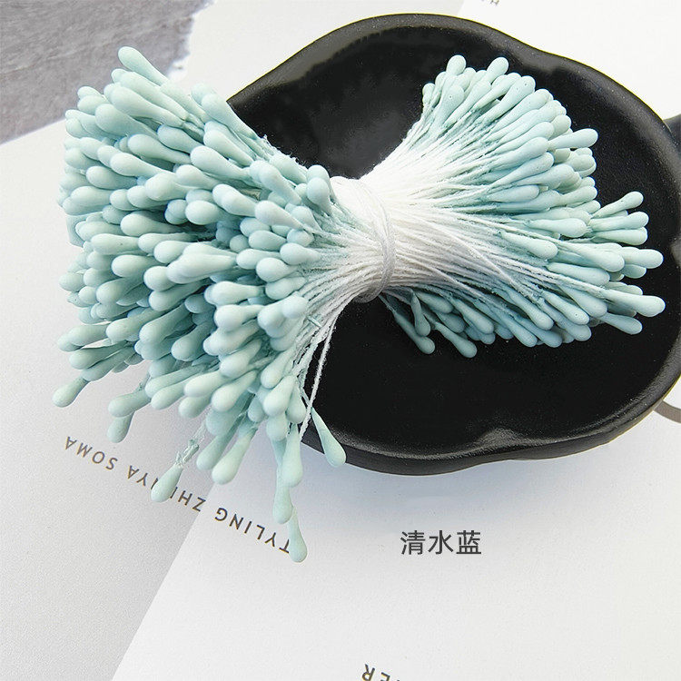 批发韩版手工DIY头饰发饰高仿真花蕊材料2mm哑光圆火柴头花心花蕊