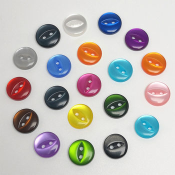 Multi-size in stock Pearlescent Fish-eye Buckle Cat-eye Resin Buttons Dyeable Colorful Shirt Buckle Garment Accessories