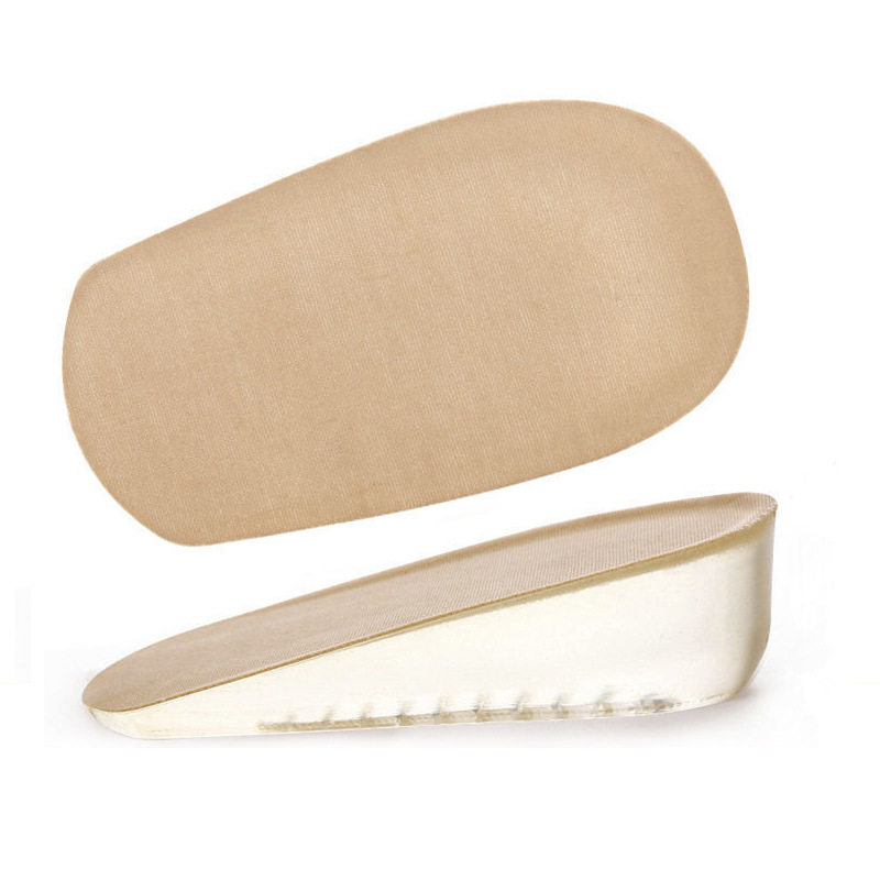 Source factory invisible inner heightening insole socks wear silicone heel half pad soft and comfortable hidden heightening artifact