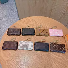 European and American high-end earphone bag niche ins classic coin purse small mini card holder clutch coin storage bag