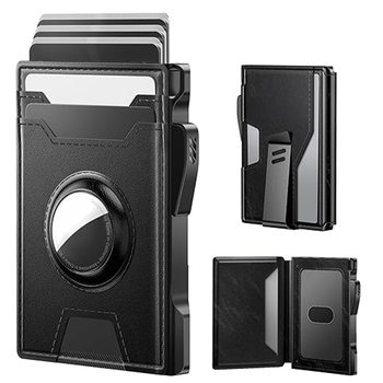 Customized Export Metal Rfid Anti-Theft Wallet Men's High-End Card Holder Large Capacity Multi-Card Slot Genuine Leather Wallet